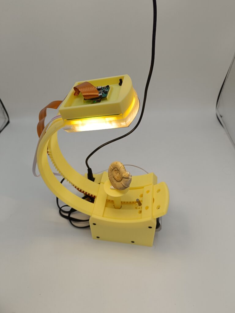 Openscan mini scanning an ammonite